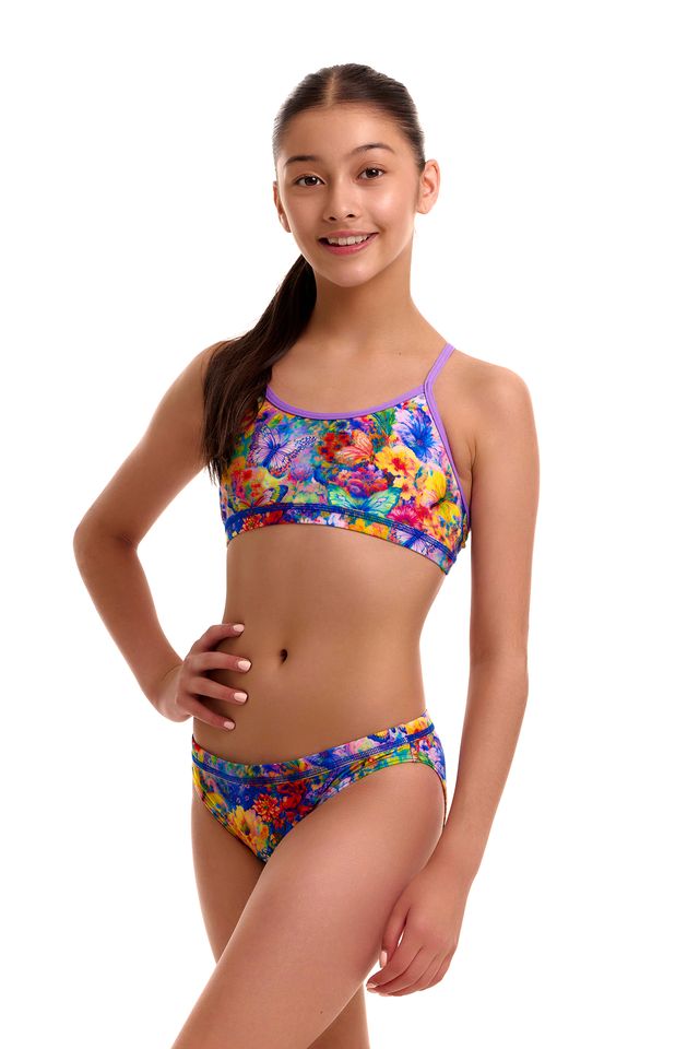 Funkita - Girls Swimsuit -  RacerBack - Two Piece - Austin Flowers
