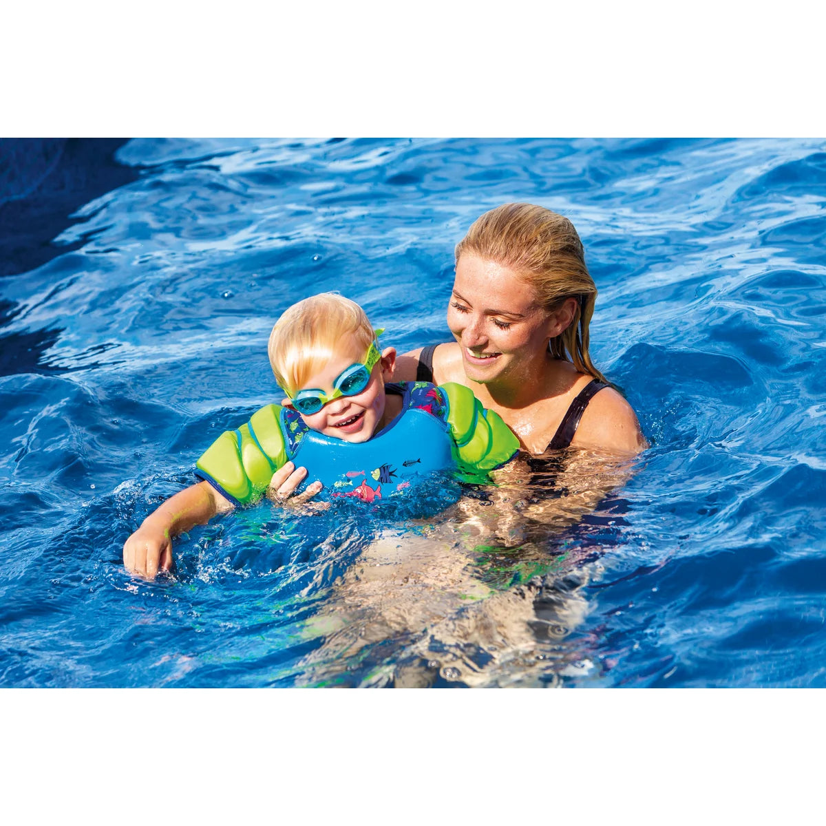 Zoggs - Sea Saw Water Wings Vest - Blue And Green