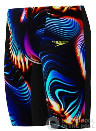 Speedo - Boys - Fastskin Endurance+ Max High Waisted Jammer - Black/Blue/Red