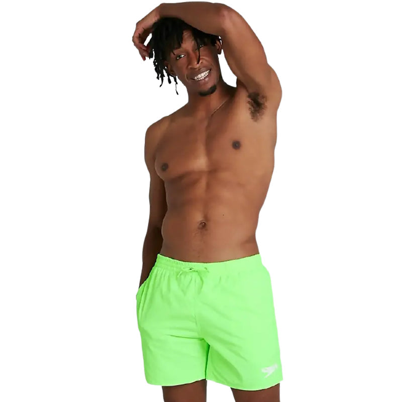 Speedo - Men's - Swim Shorts -  Essential 16'' Swim Shorts - Lime Green 