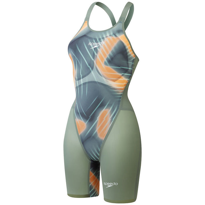 Speedo - Womens - Fastskin LZR Pure Valor 2.0 - Openback Kneeskin - Green/Orange