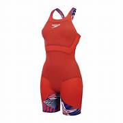 Speedo - Girls Kneeskin -  Fastskin LRZ Ignite - Red/Blue/White