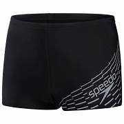 Speedo - Men's - Jammers -  Medley Logo Aquashort AM - Black/Grey