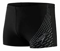 Speedo - Men's - Jammers -  Medley Logo Aquashort AM - Black/Grey