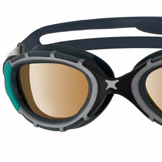 Zoggs Predator Titanium - Unisex - Goggles - Grey/green