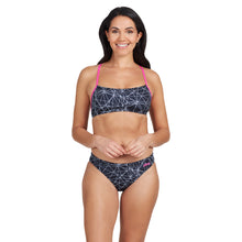 Zoggs - 2 Piece - Tri Back - Pink and Black